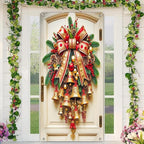 Christmas Elf Door Cover Decoration - Whimsical Holiday Door Wrap for Home, Party & Festive Decor