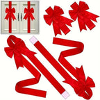 🎅Early Xmas Sales🎄Festive Christmas Bow Wreath – Vibrant Red, Eye-Catching Holiday Decor