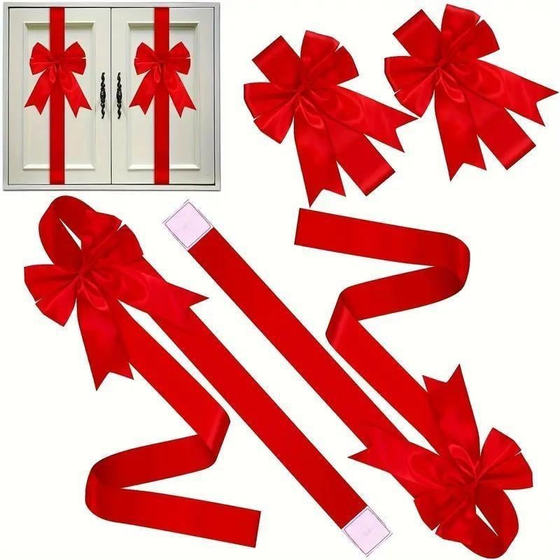 🎅Early Xmas Sales🎄Festive Christmas Bow Wreath – Vibrant Red, Eye-Catching Holiday Decor