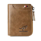 (🎁2025 New Year Hot Sale🎁)Men Wallet Zipper Genuine Leather Purse ( RFID PROTECTED )