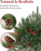 🔥🔥Final 3 Hours: 50% OFF🎄Pre-lit Artificial Christmas Tree Urn Filler💐