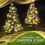 🎄 Artificial Christmas Tree Garden Stake Solar Lights 🇬🇧 Waterproof, UV-proof, Perfect for Outdoor and Garden Decoration