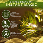 🎄 Artificial Christmas Tree Garden Stake Solar Lights 🇬🇧 Waterproof, UV-proof, Perfect for Outdoor and Garden Decoration