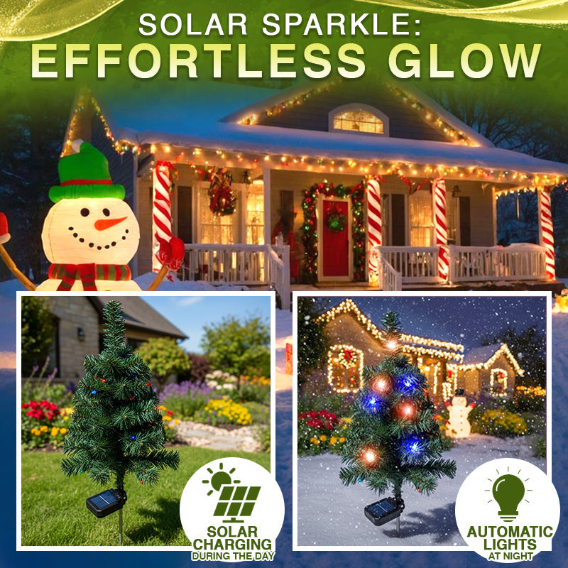 🎄 Artificial Christmas Tree Garden Stake Solar Lights 🇬🇧 Waterproof, UV-proof, Perfect for Outdoor and Garden Decoration