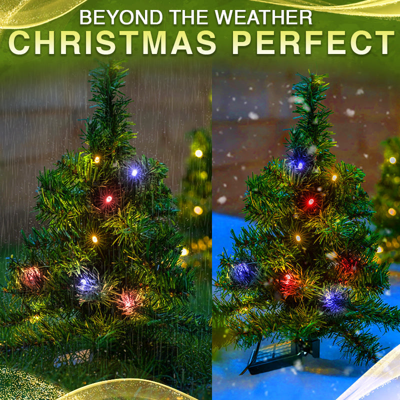 🎄 Artificial Christmas Tree Garden Stake Solar Lights 🇬🇧 Waterproof, UV-proof, Perfect for Outdoor and Garden Decoration
