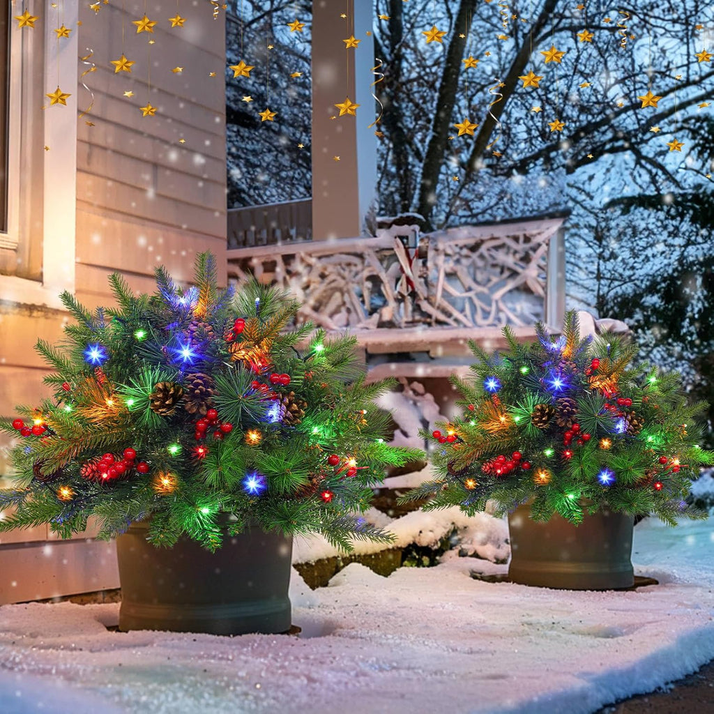 🔥🔥Final 3 Hours: 50% OFF🎄Pre-lit Artificial Christmas Tree Urn Filler💐