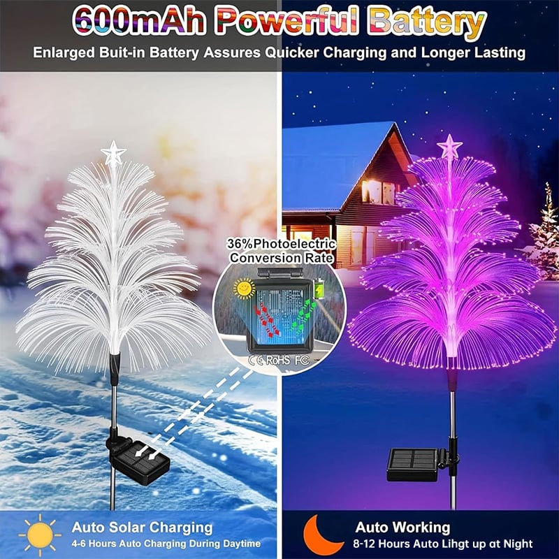 Seven Colors Gradient Solar Christmas Tree Light