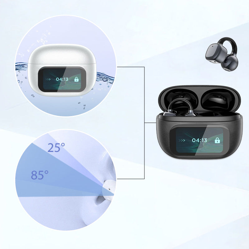 2025 HOT SALE🔥Ear Clip-on Smart Color Screen Intelligent Translation Headset??