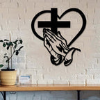 🎅🏻Christmas Sale🎁Elegant Christian Heart & Cross Wall Art