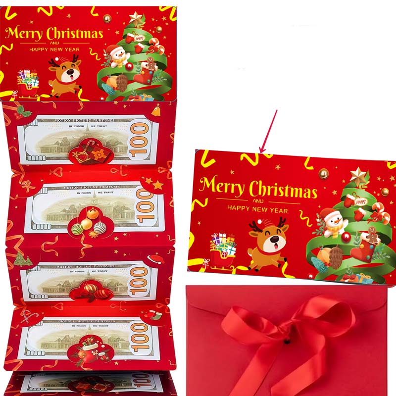 Christmas Money Gift Cards Envelope with 6 Slots