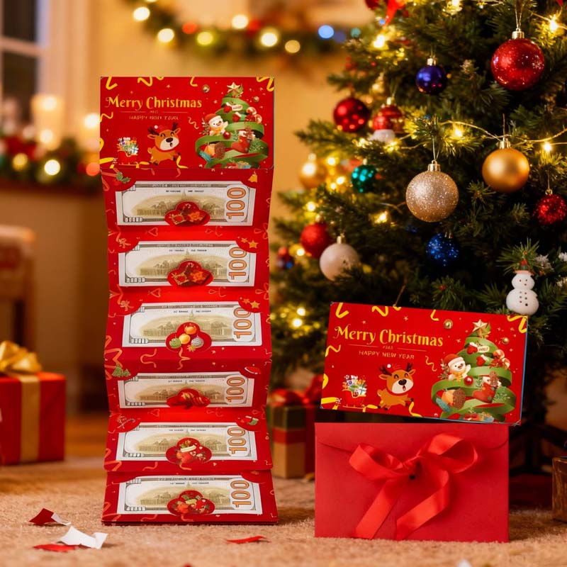 Christmas Money Gift Cards Envelope with 6 Slots
